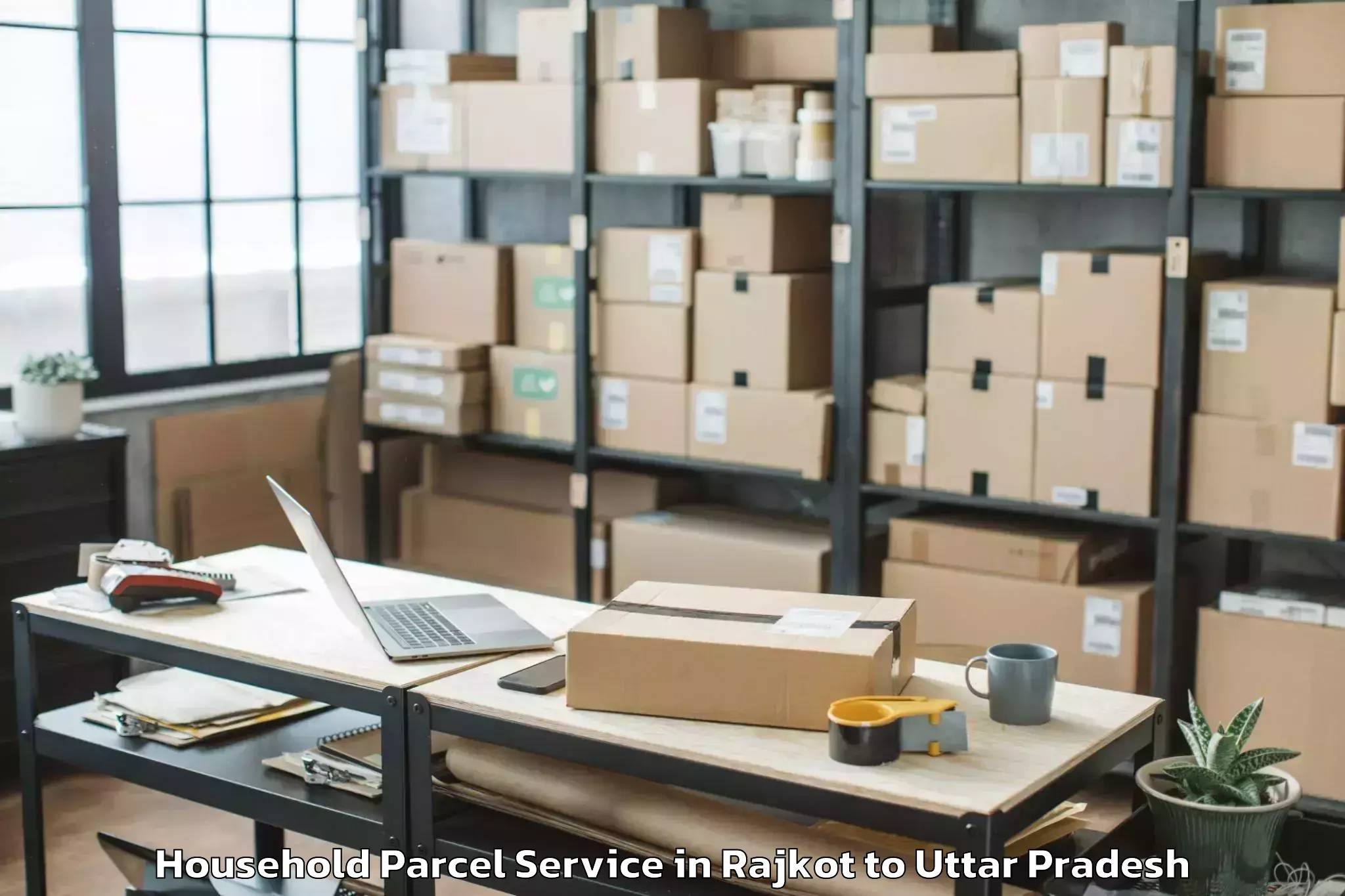 Hassle-Free Rajkot to Sirathu Household Parcel